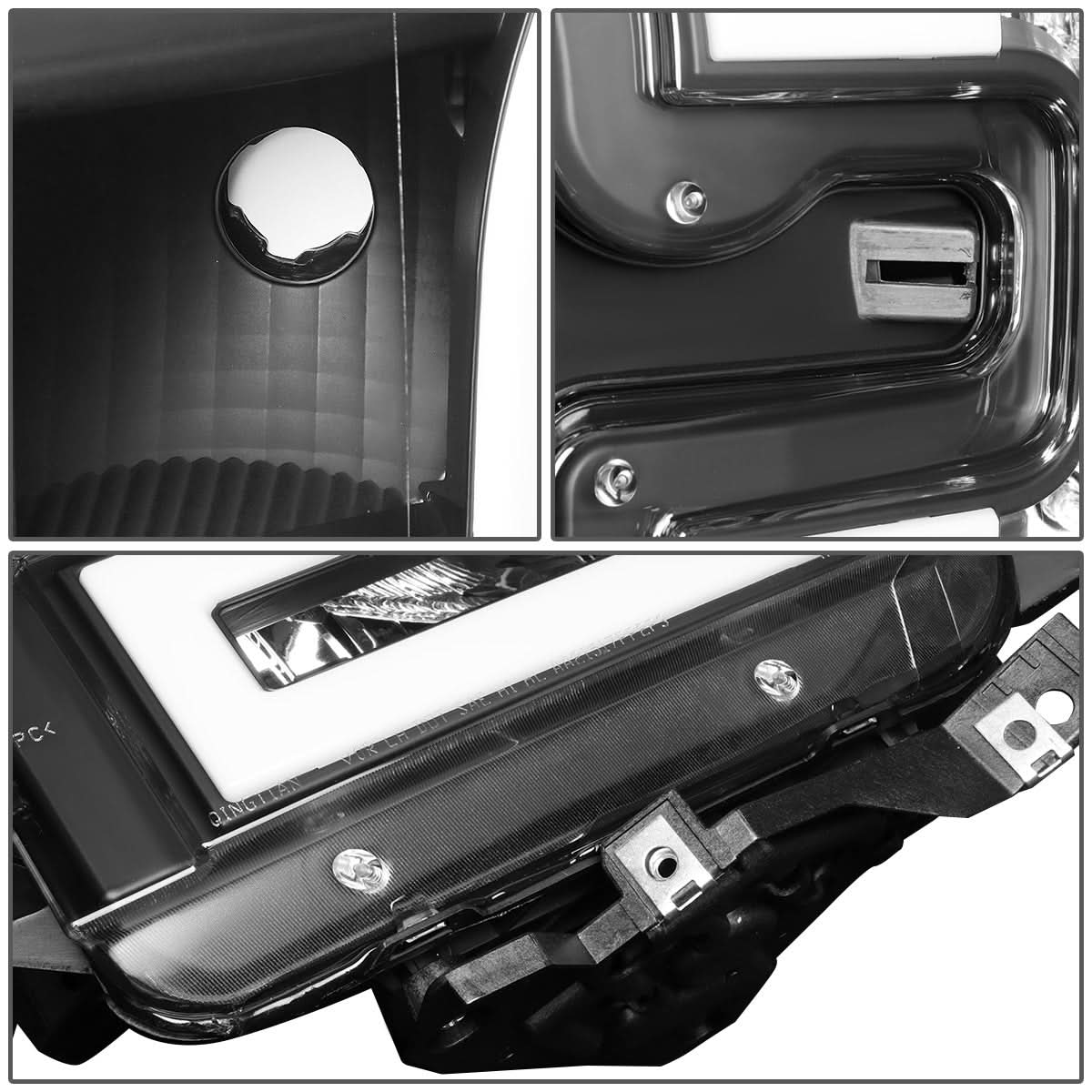 2015-2017 Ford F-150 LED DRL Black Housing Headlights