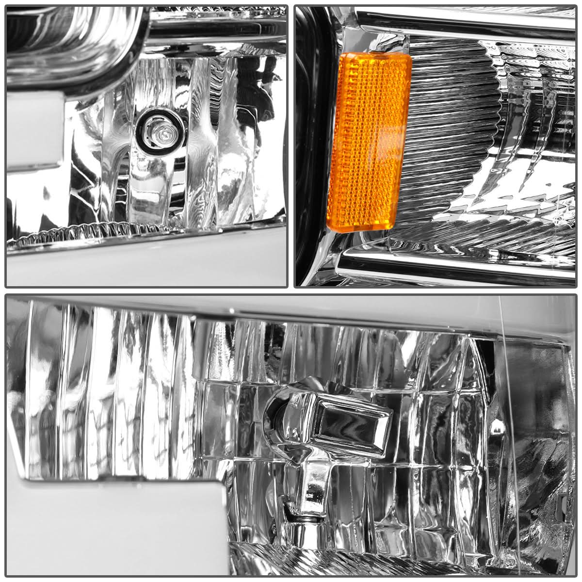 2015-2017 Ford F-150 LED DRL Headlights Chrome Housing