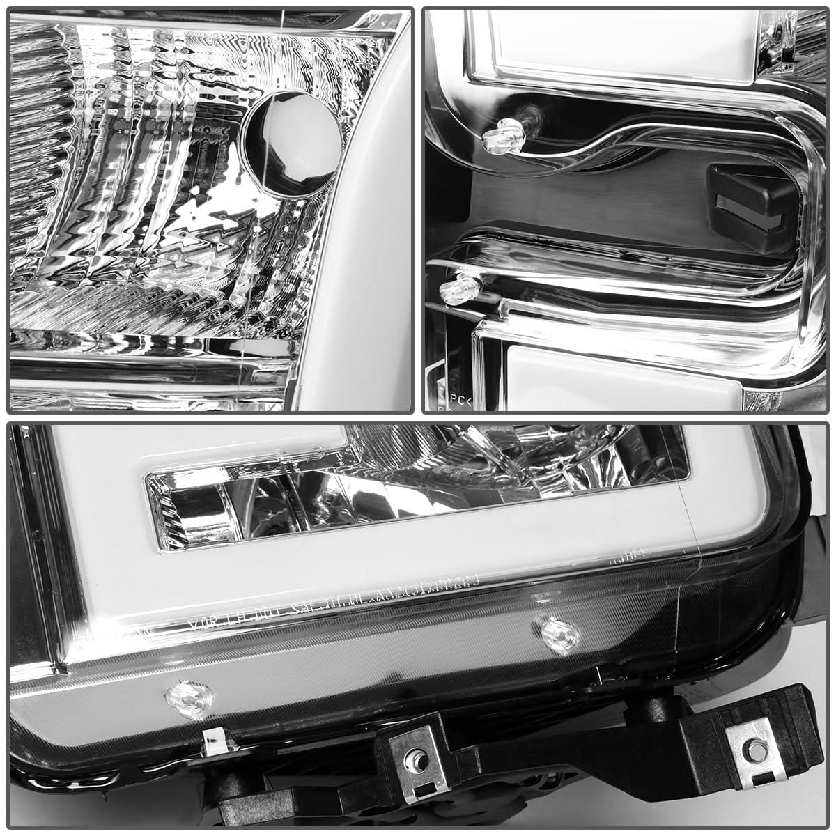 2015-2017 Ford F-150 LED DRL Headlights Chrome Housing