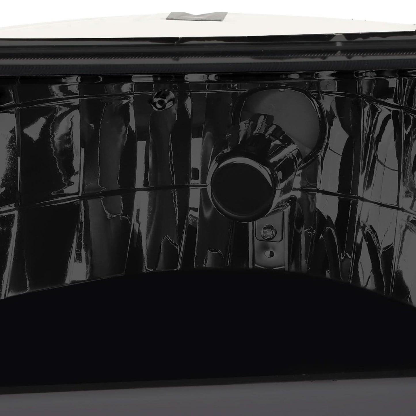 92-96 Ford F-150 F-250 F-350 Bronco Dual LED DRL Headlights Black