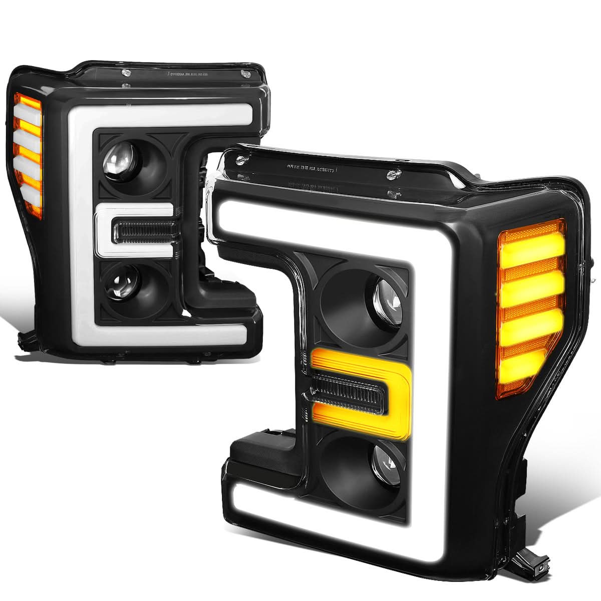 2017-2019 Ford F-250 F-350 F-450 F-550 3D LED DRL Projector Headlights