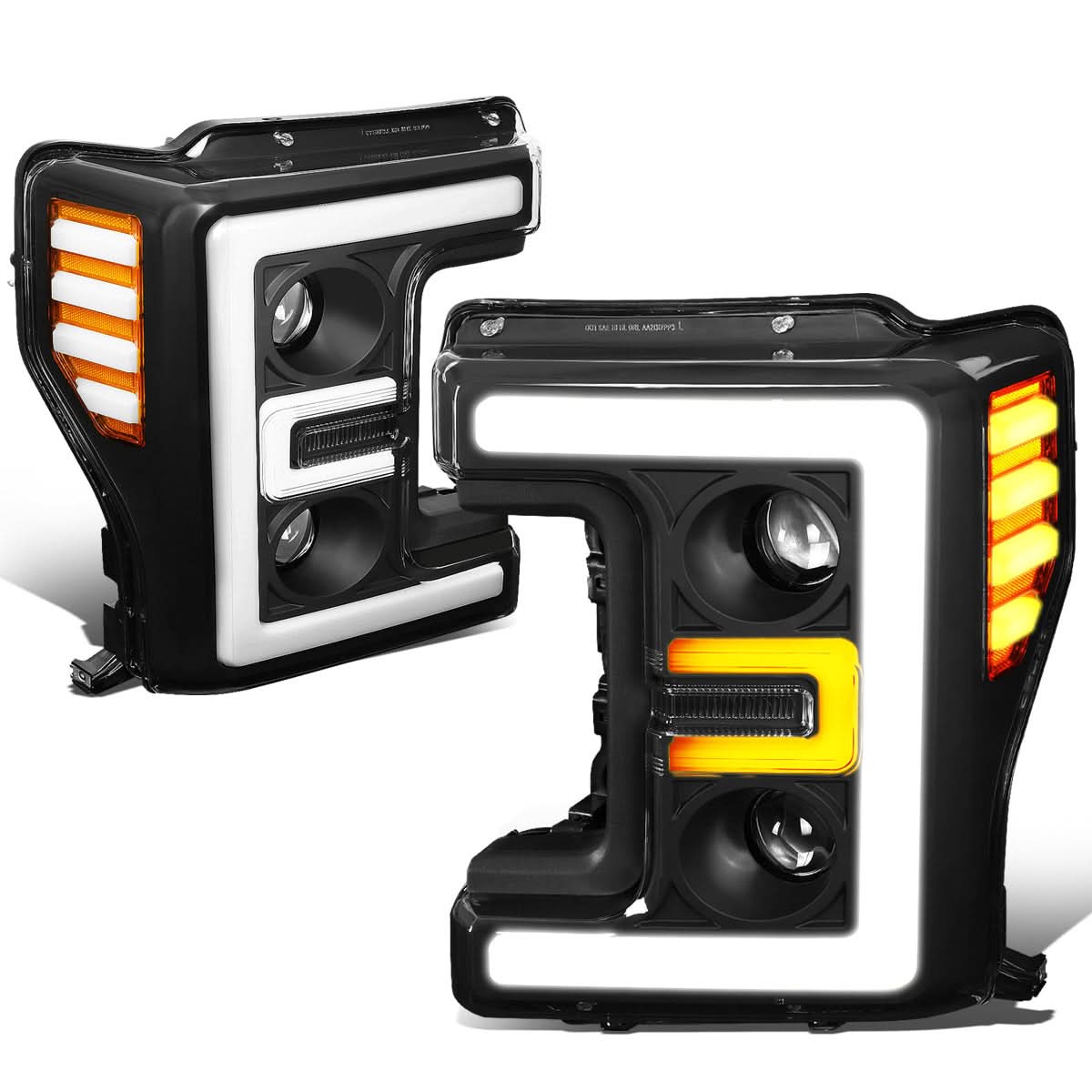 2017-2019 Ford F-250 F-350 F-450 F-550 3D LED DRL Projector Headlights
