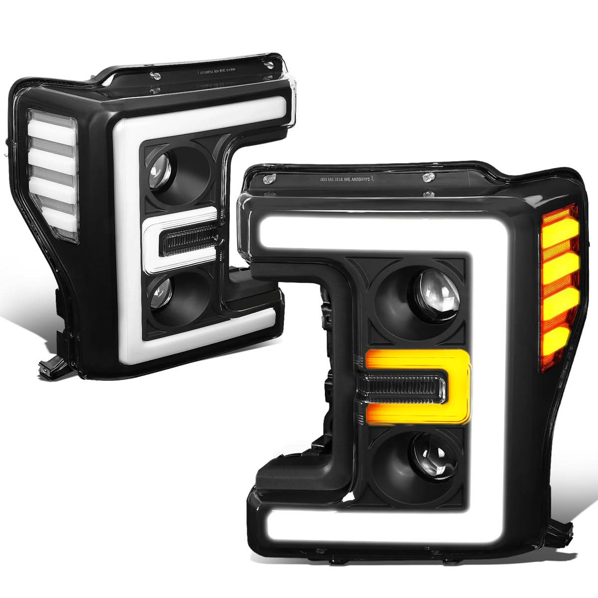 2017-2019 Ford F-250 F-350 F-450 F-550 Super Duty 3D LED DRL Projector Headlights