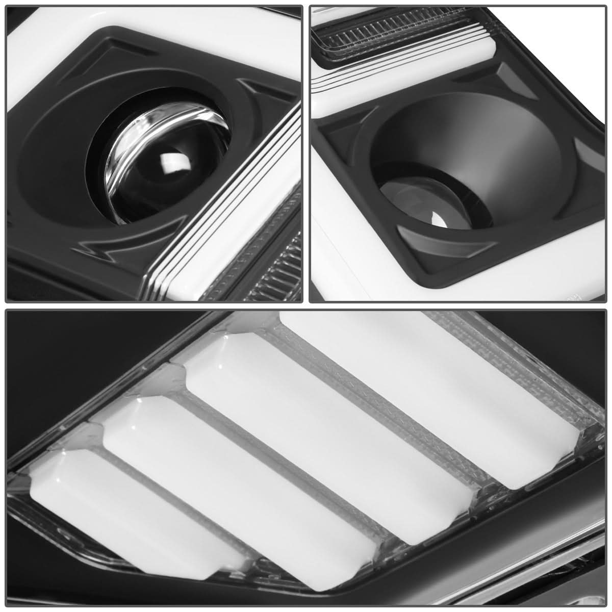 2017-2019 Ford F-250 F-350 F-450 F-550 Super Duty 3D LED DRL Projector Headlights