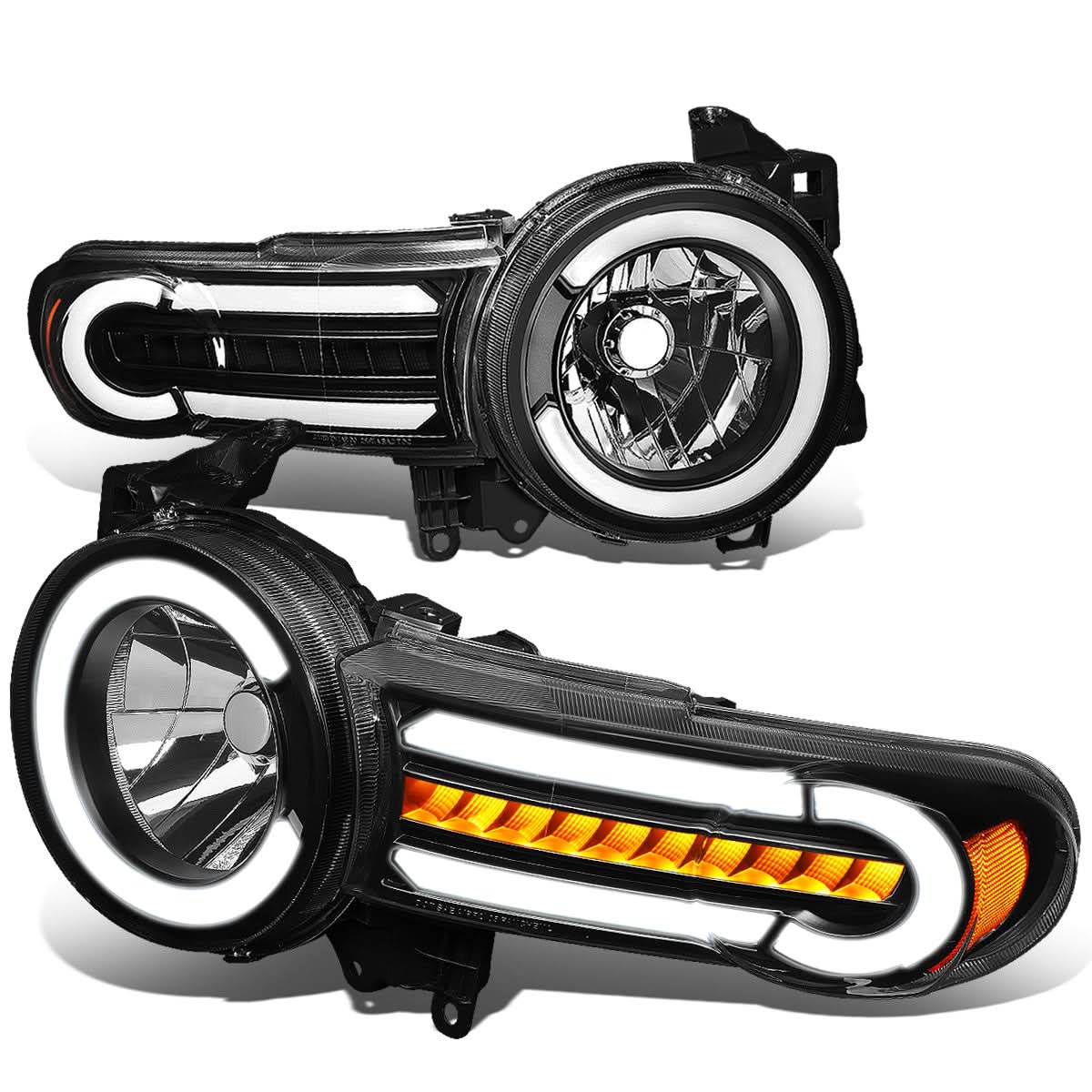 2007-2014 Toyota FJ Cruiser LED DRL Sequential Turn Signal Headlights