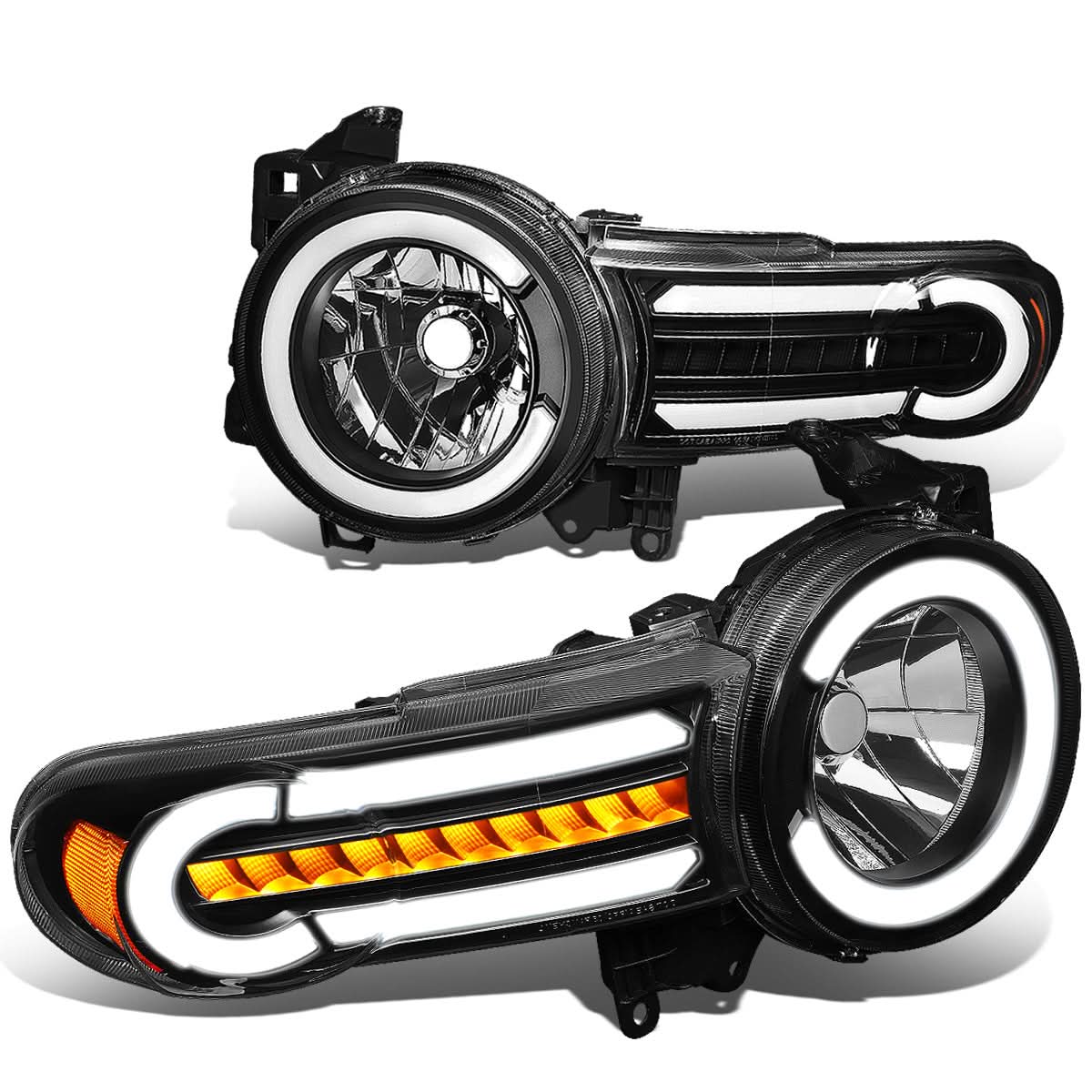 2007-2014 Toyota FJ Cruiser LED DRL Sequential Turn Signal Headlights