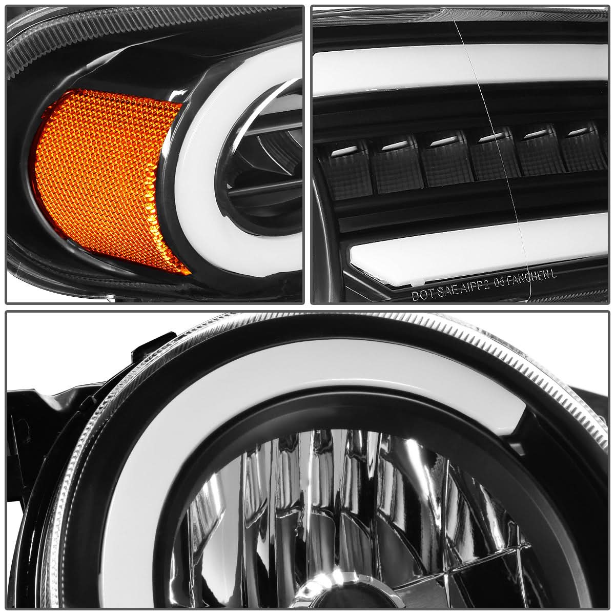2007-2014 Toyota FJ Cruiser LED DRL Sequential Turn Signal Headlights