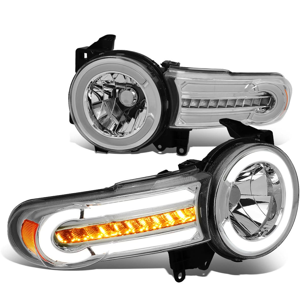 07-14 Toyota FJ Cruiser LED DRL Sequential Turn Signal Headlights