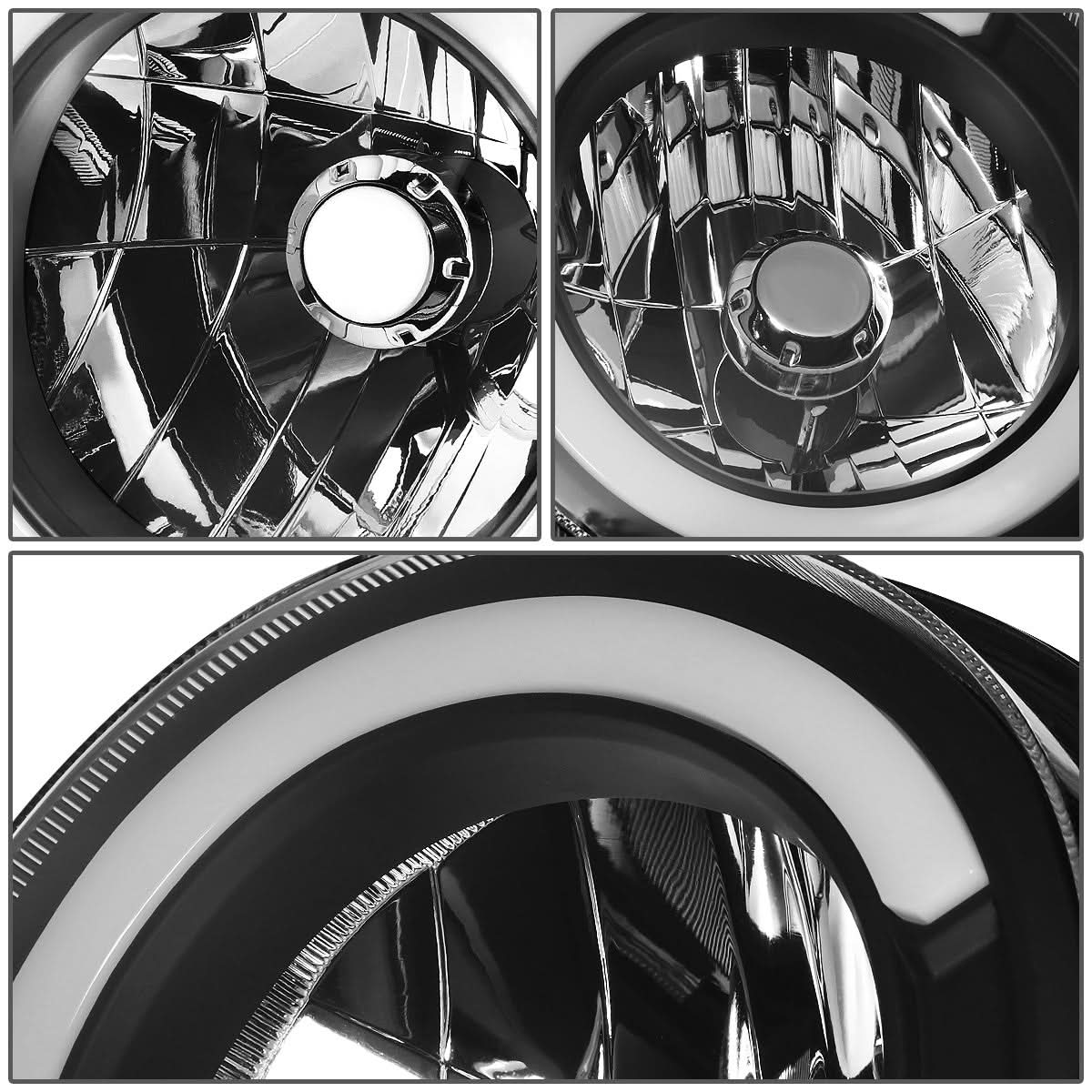 07-14 Toyota FJ Cruiser LED DRL Headlights - Black Housing Clear Corner