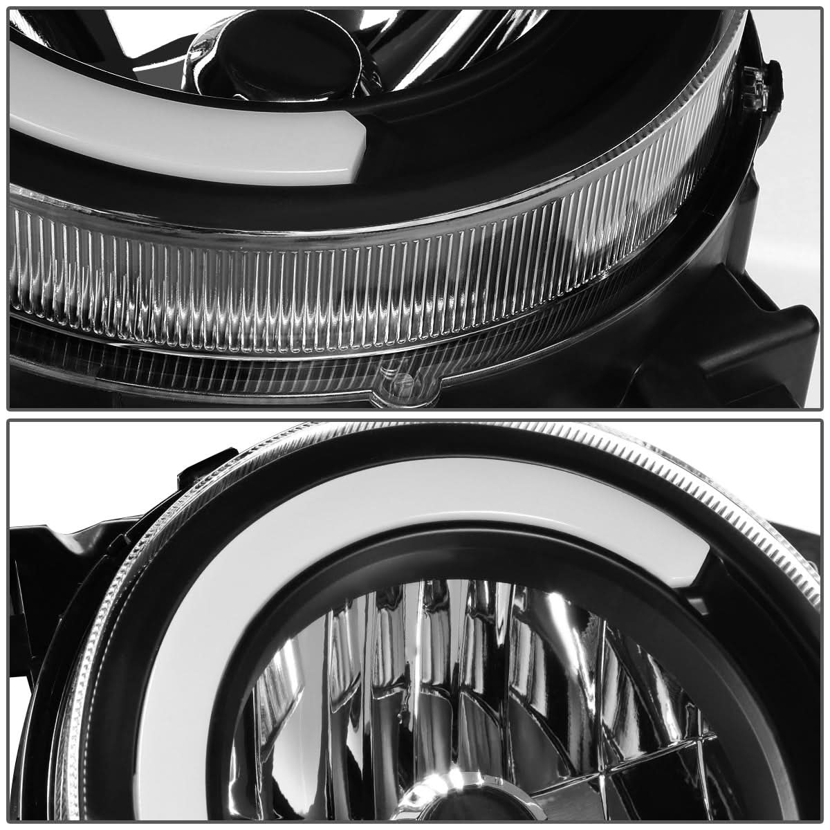 07-14 Toyota FJ Cruiser LED DRL Headlights - Black Housing Clear Corner