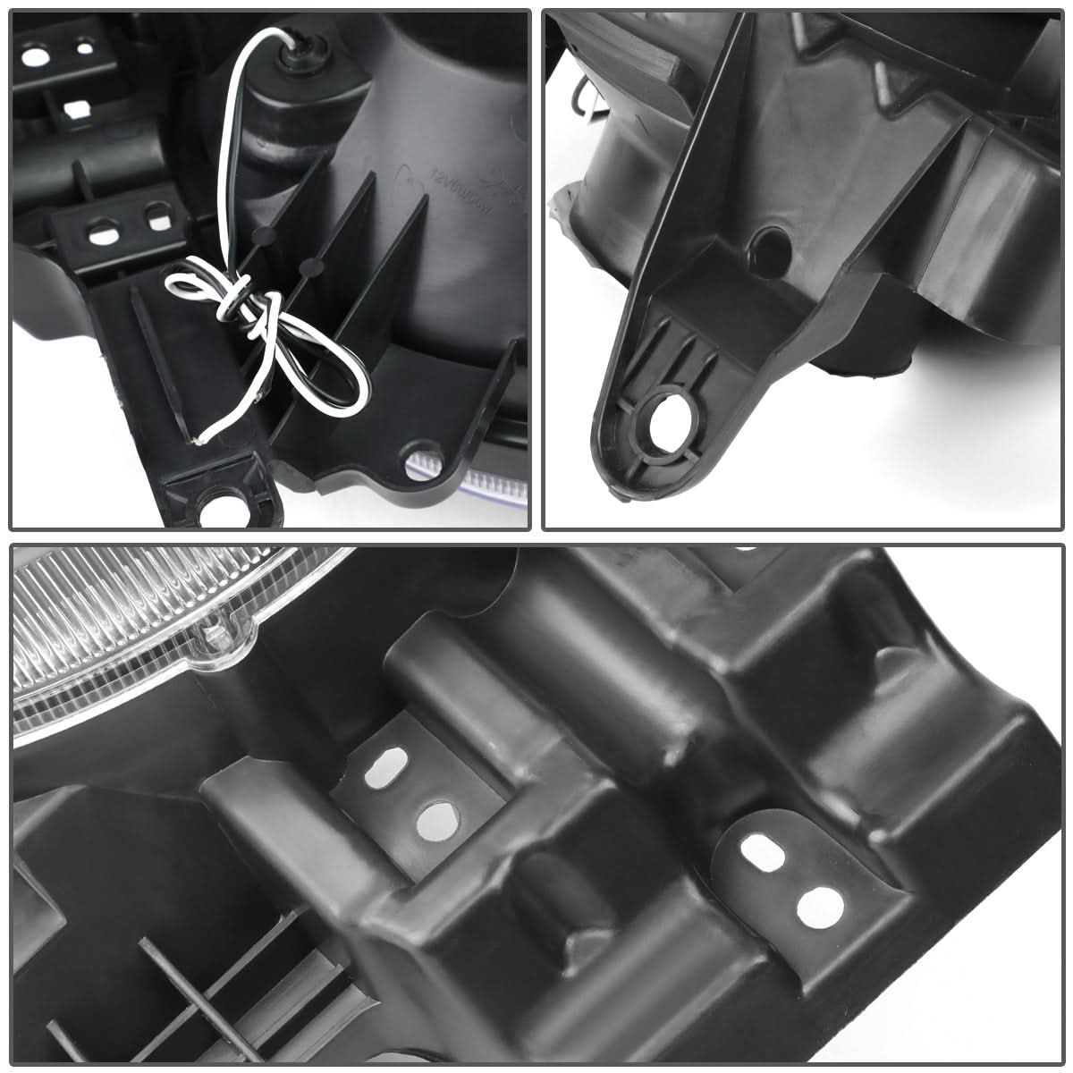 07-14 Toyota FJ Cruiser LED DRL Headlights - Black Housing Clear Corner