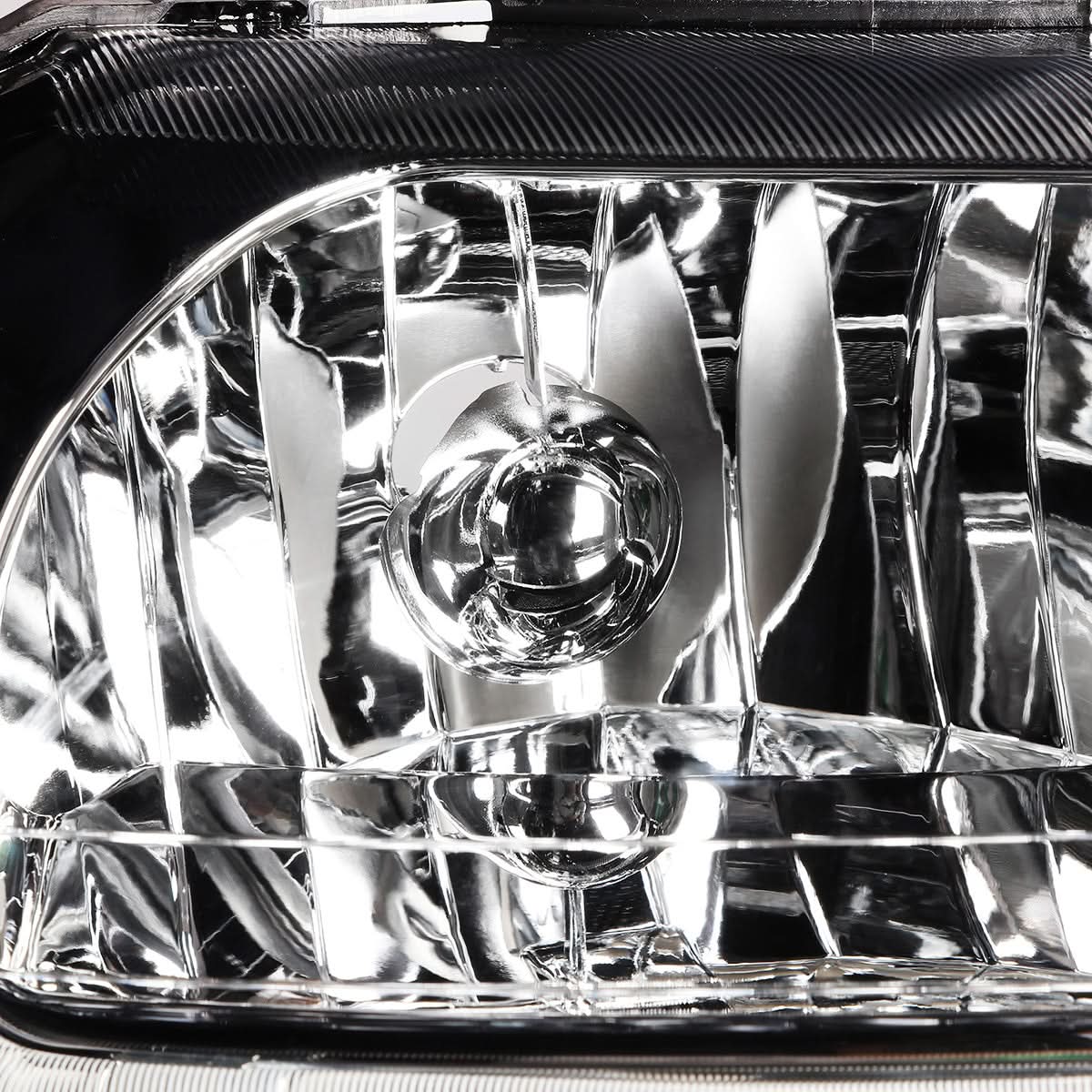 99-04 Ford Mustang LED DRL Headlights Chrome Housing