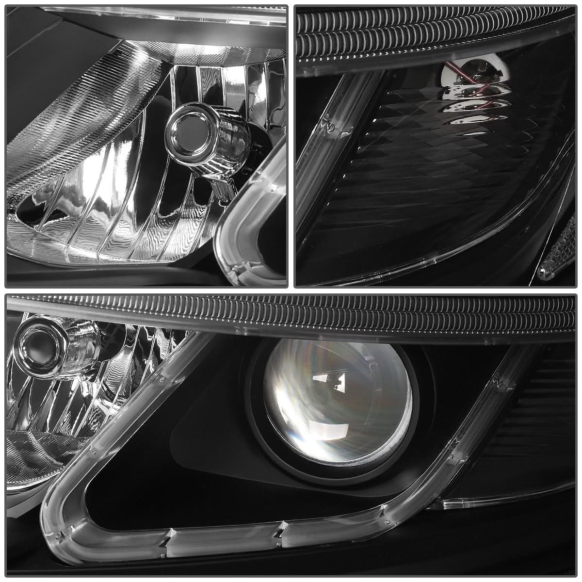 2014-2015 Kia Sorento LED DRL Headlights - Black Housing Clear Corner