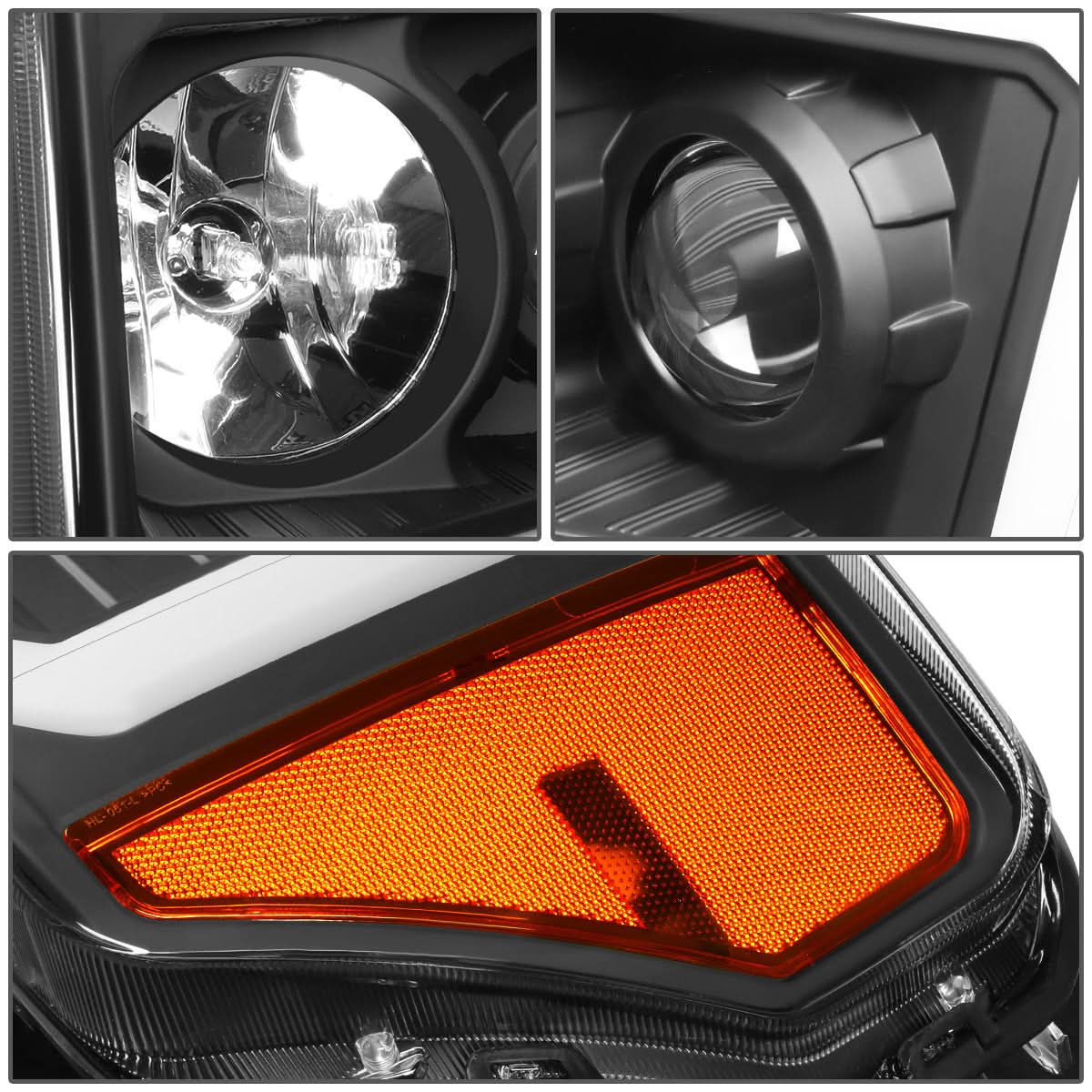 09-14 Ford F-150 LED DRL Projector Headlights Black Housing