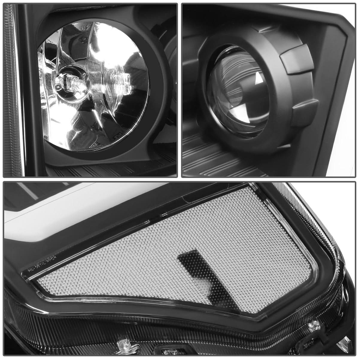 2009-2014 Ford F-150 LED DRL Projector Headlights Black Housing