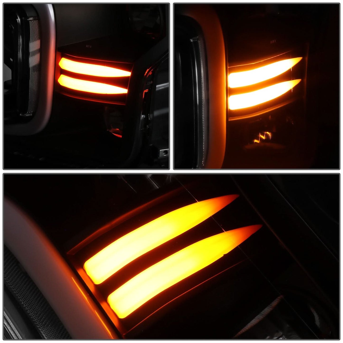 2018-2021 Ford F-150 C-Bar LED DRL Sequential Headlights Black
