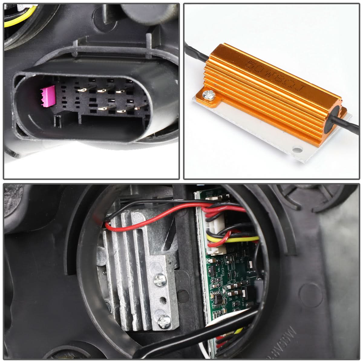2015-2018 Ford Focus Sequential Halo Projector Headlights Black