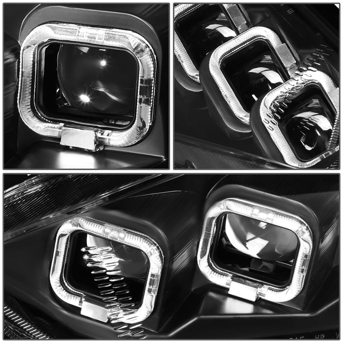 15-18 Ford Focus Sequential Halo Projector Headlights Black Housing
