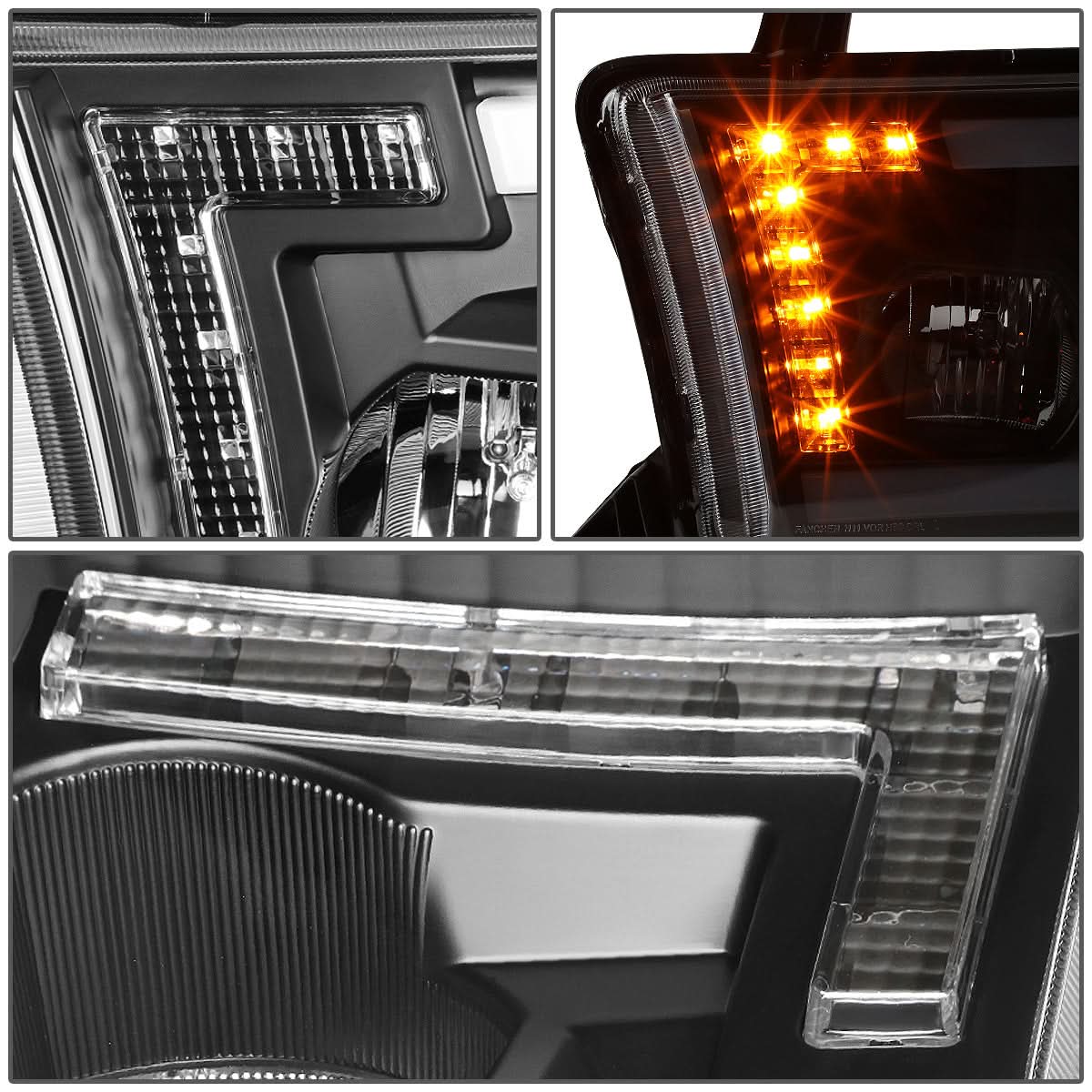 08-17 Toyota Sequoia / 07-13 Tundra LED DRL Projector Headlights