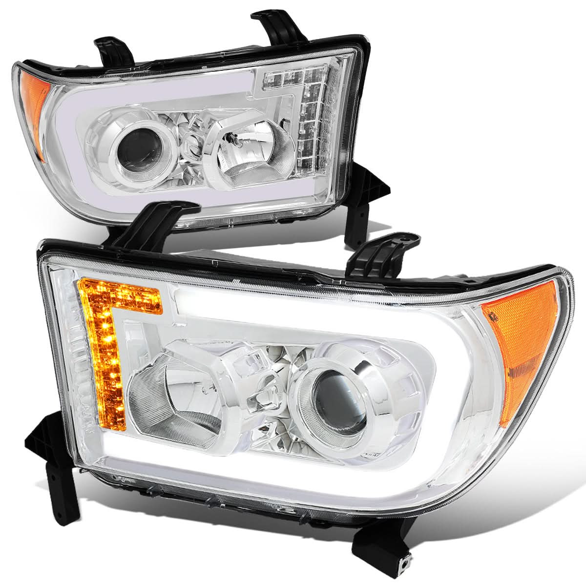 08-17 Toyota Sequoia / 07-13 Tundra LED DRL Projector Headlights