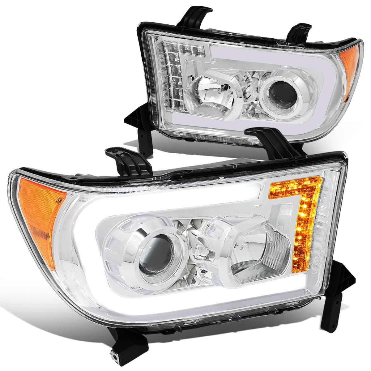 08-17 Toyota Sequoia / 07-13 Tundra LED DRL Projector Headlights