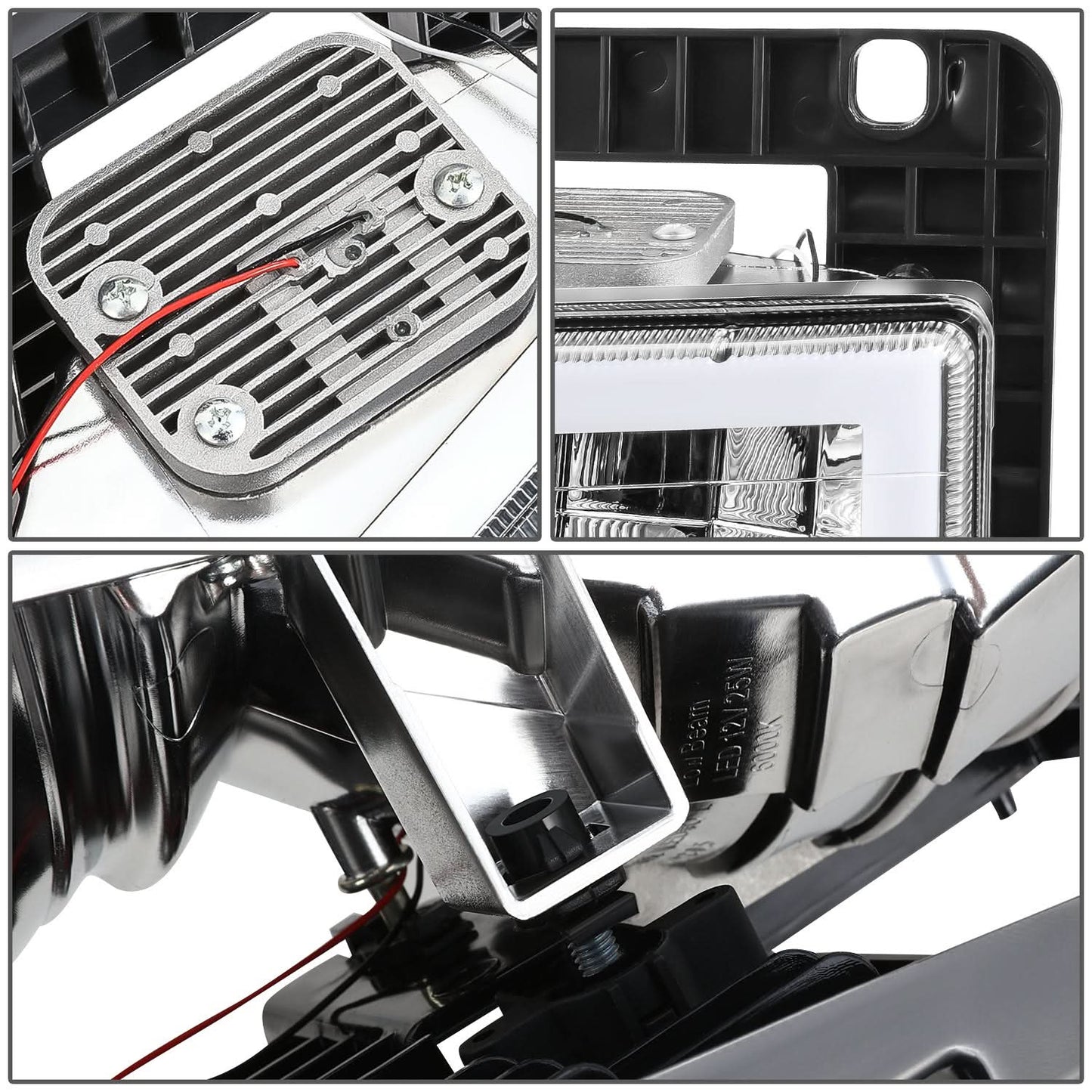 94-00 GMC C/K Series Suburban Yukon Clear LED Bar Headlights