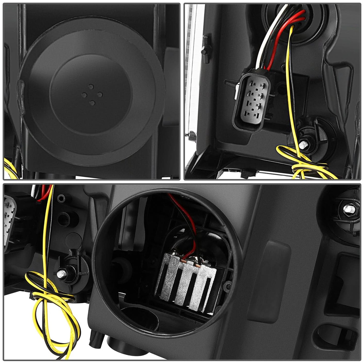 2007-2014 Cadillac Escalade Projector LED Switchback Headlights Chrome