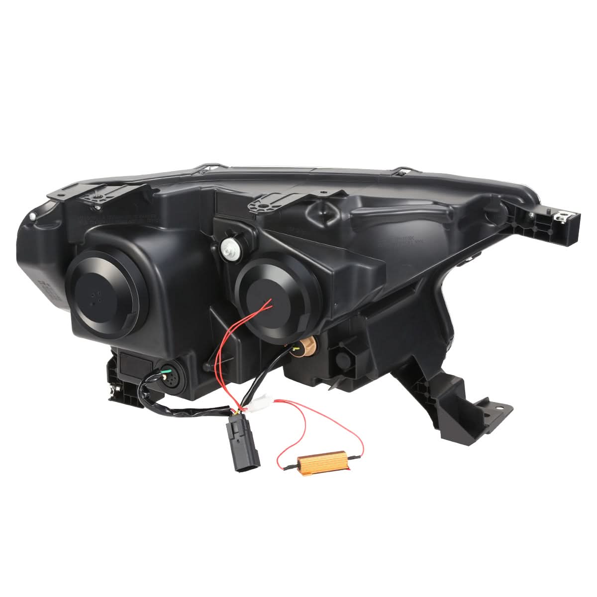 2019-2023 Ford Ranger LED DRL Headlights - Black Housing Clear Corner