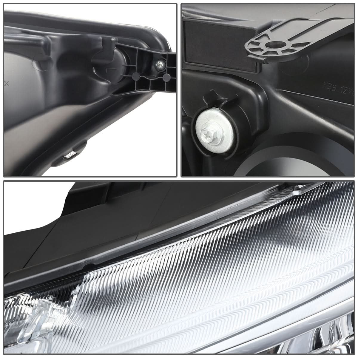 2019-2023 Ford Ranger LED DRL Chrome Headlights with Clear Corners