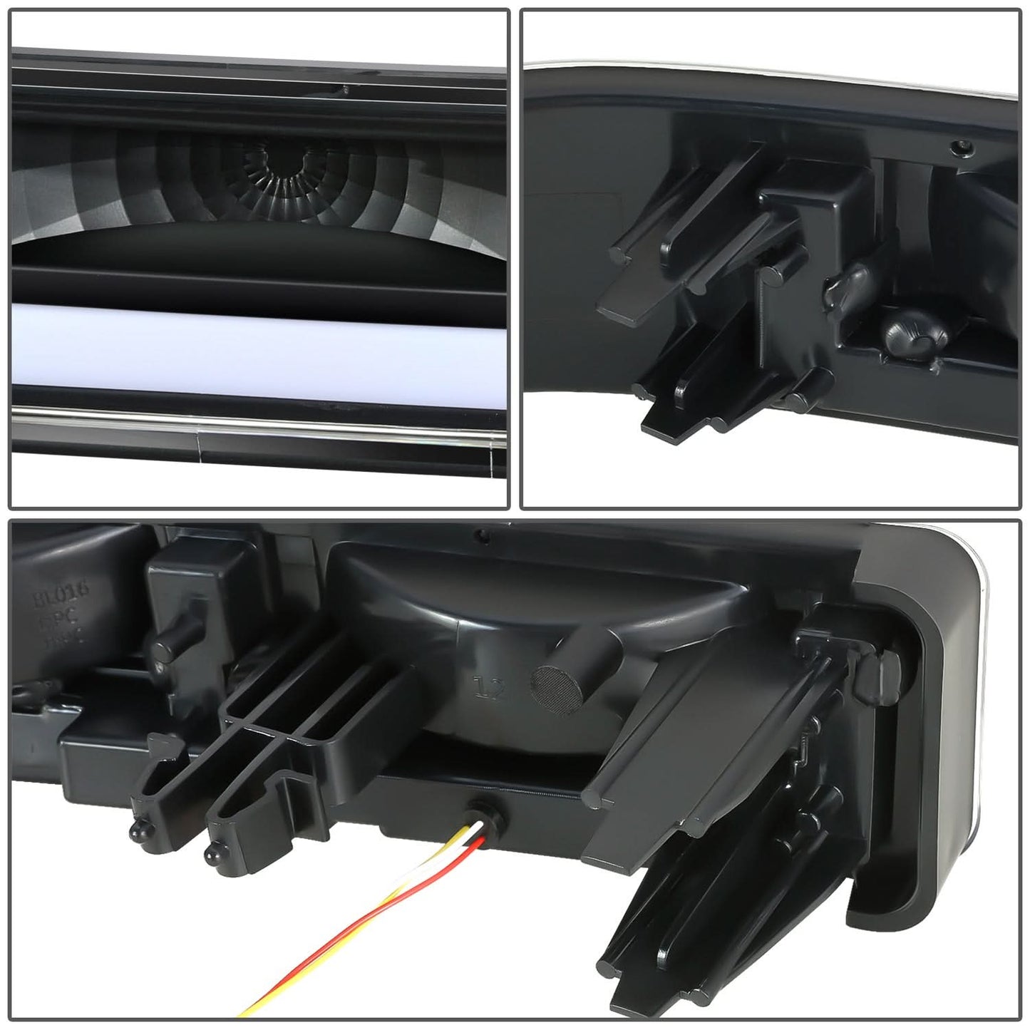 98-04 Chevrolet Blazer S10 LED Switchback L-Pattern Headlights Black