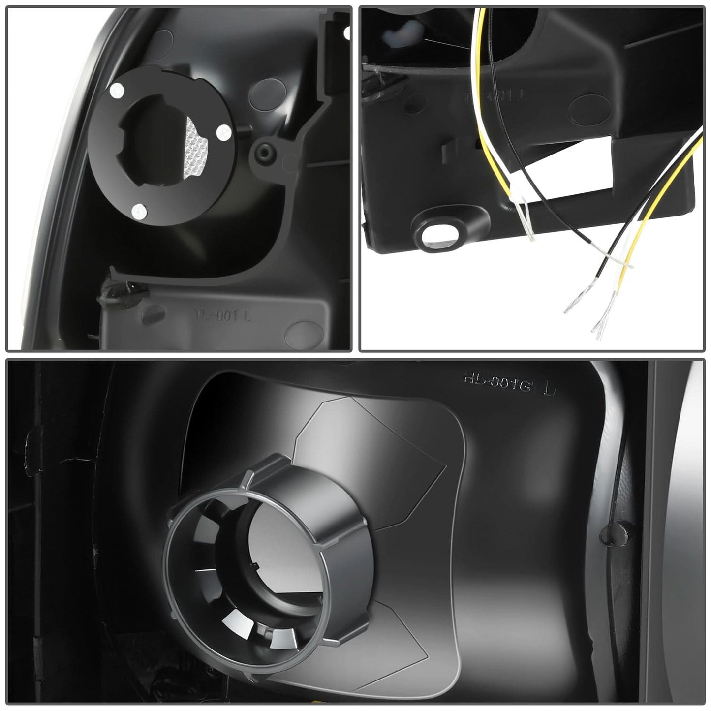 Clear Lens Black Housing LED Bar Headlights - 4PCS