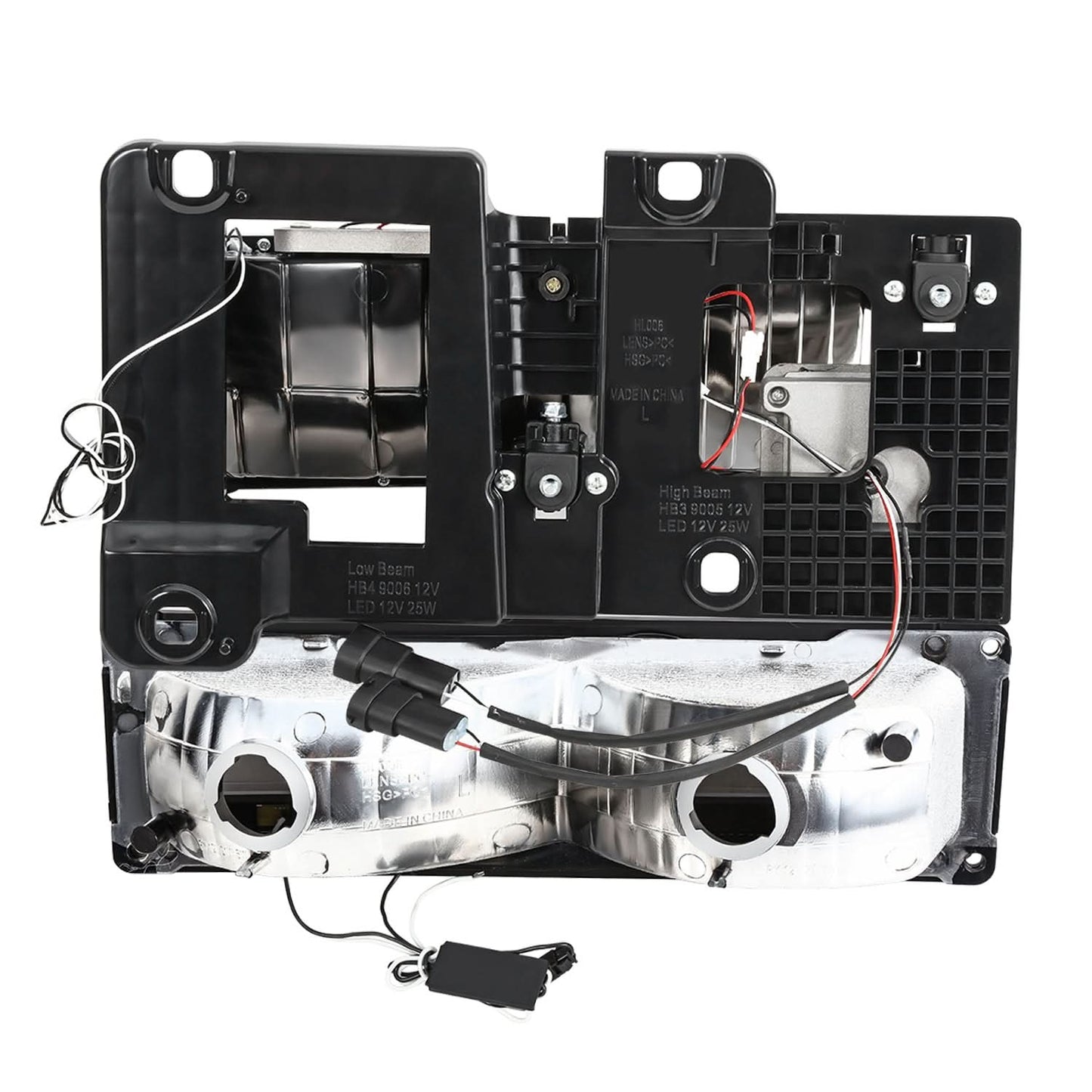 Clear Lens Chrome Housing LED Bar Headlights 4PCS