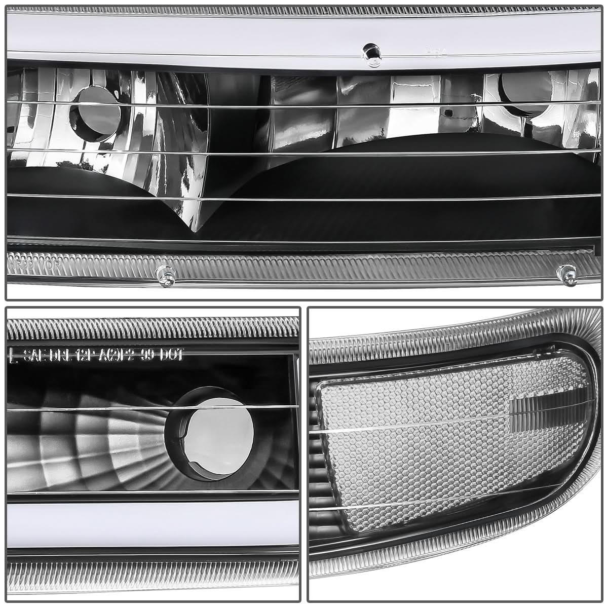 99-06 Chevrolet Silverado Tahoe Suburban LED DRL Dual C-Bar Headlights