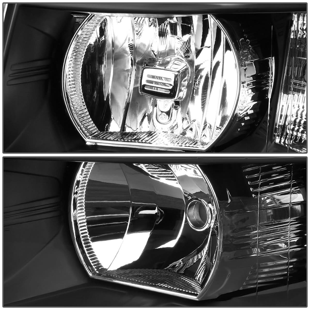 07-14 Chevrolet Silverado LED Reflector Headlights Black Housing