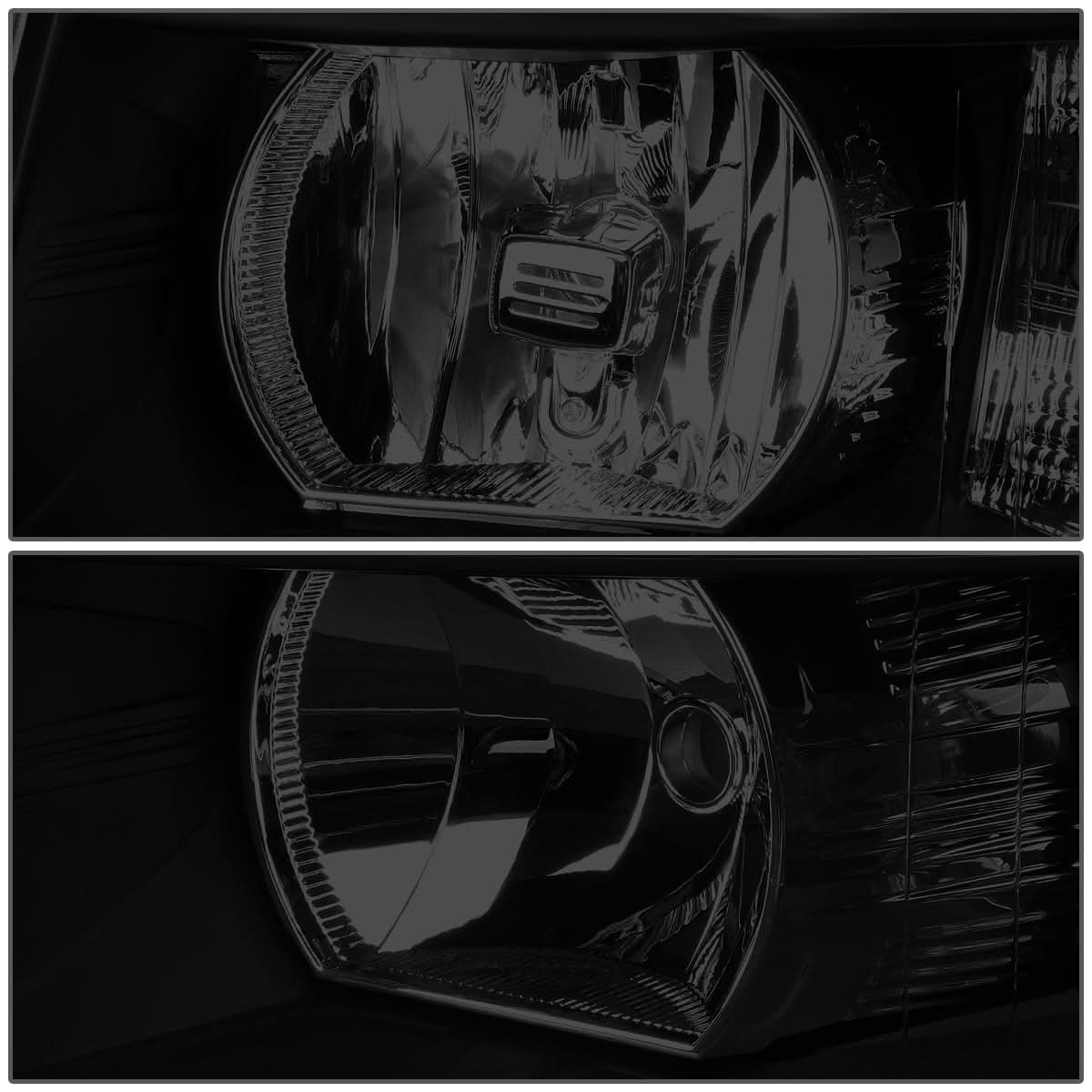 2007-2014 Chevrolet Silverado LED Reflector Headlights - Black/Clear/Smoke