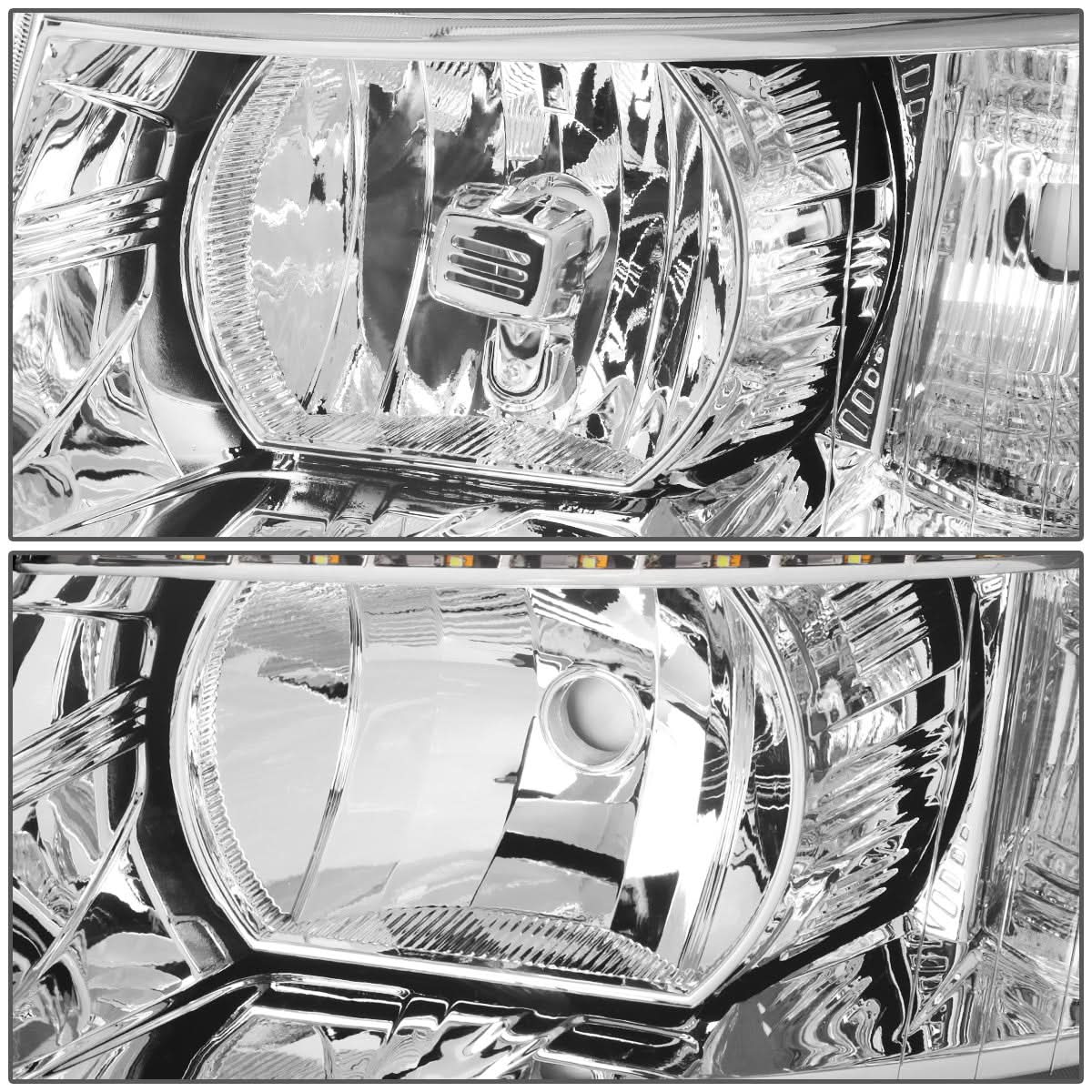 2007-2014 Chevrolet Silverado LED Reflector Headlights Chrome Housing
