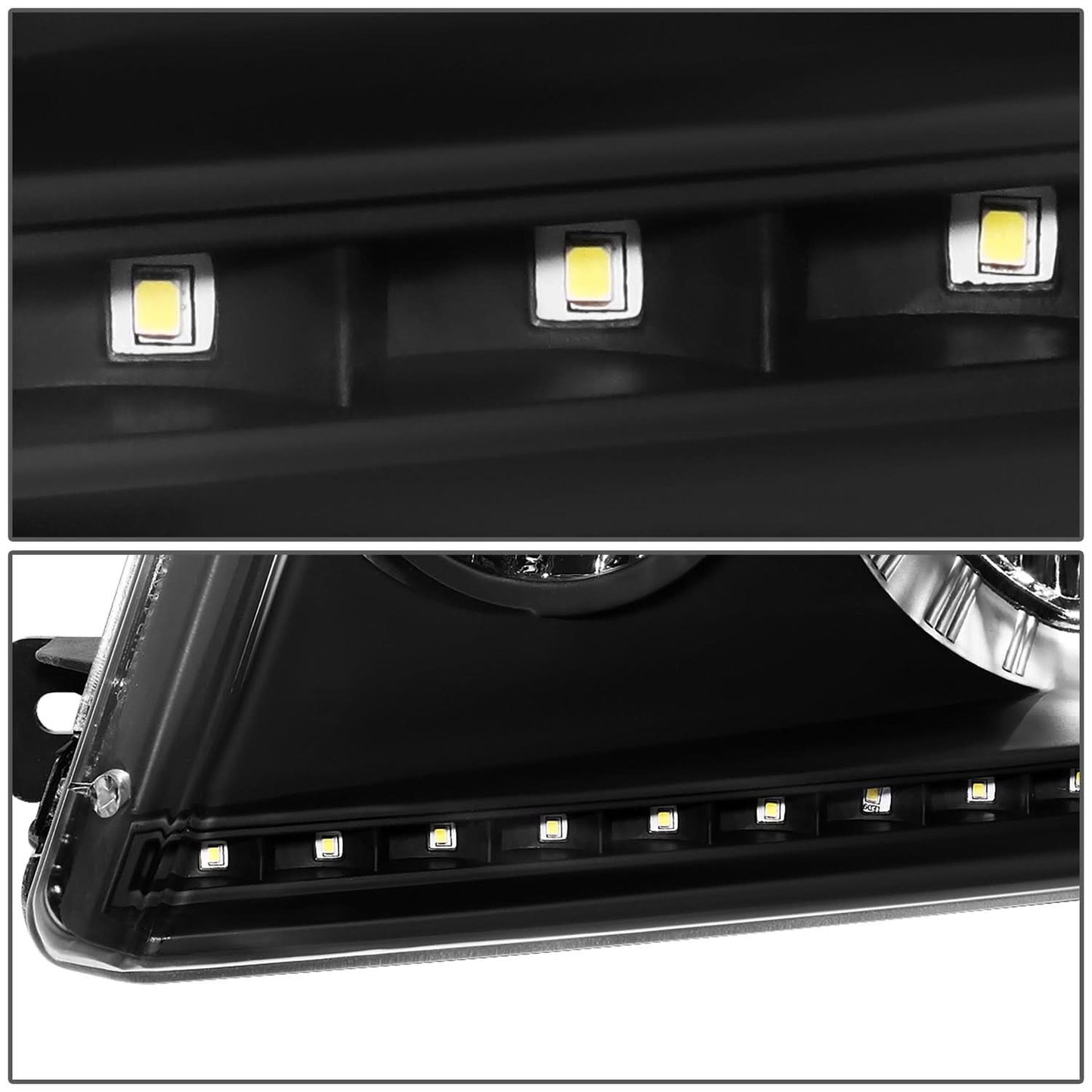 04-08 Ford F-150 / 06-08 Lincoln Mark LT LED DRL Headlights - Black