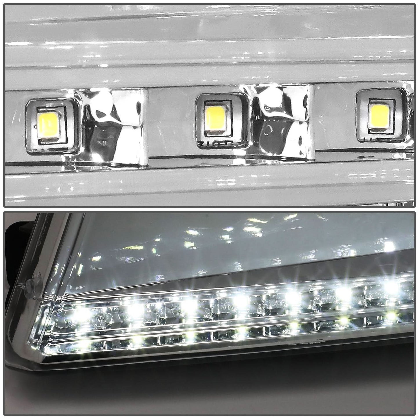 04-08 Ford F-150 / 06-08 Lincoln Mark LT LED DRL Headlights Chrome