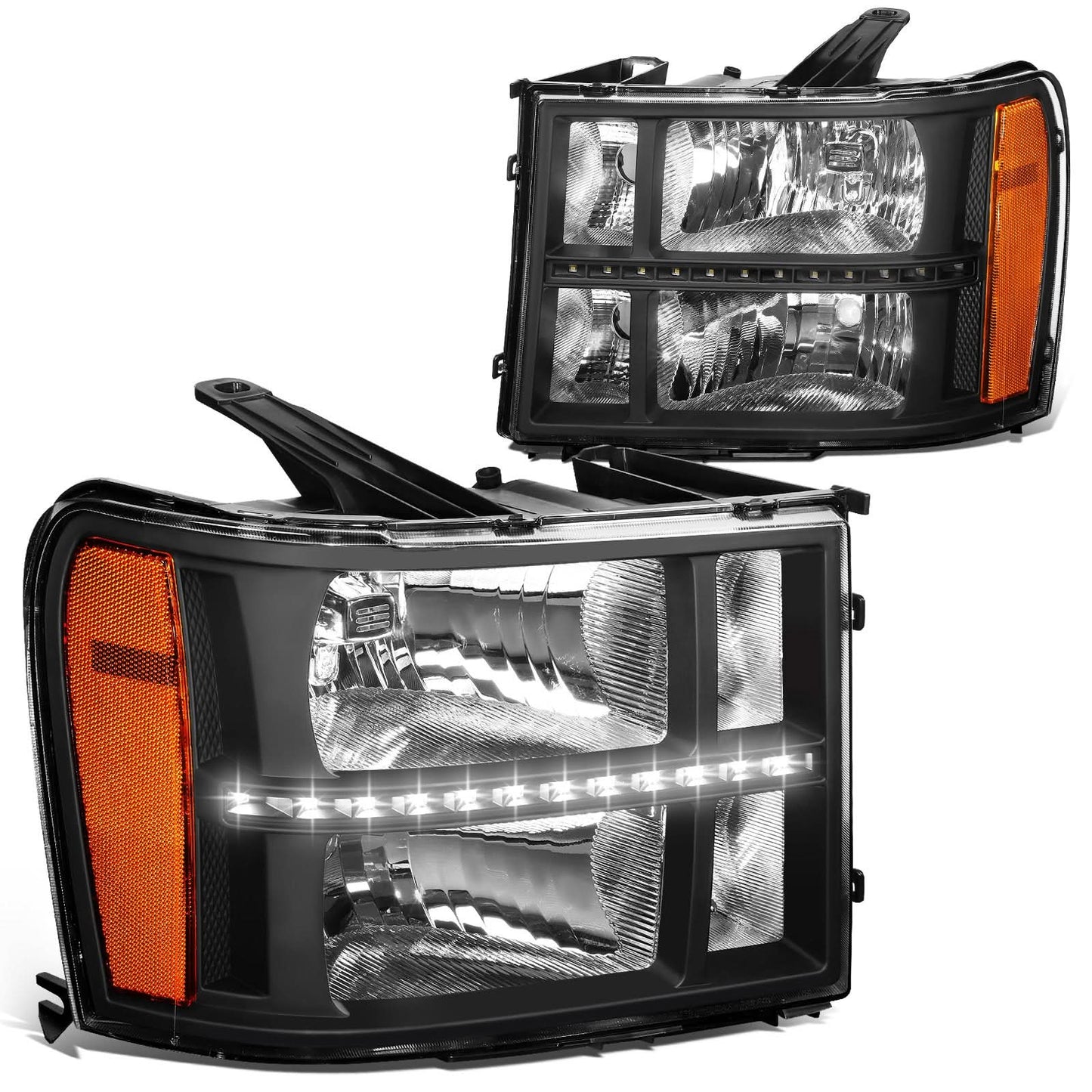 07-13 GMC Sierra 1500 / 07-14 Sierra 2500 3500 LED DRL Headlights