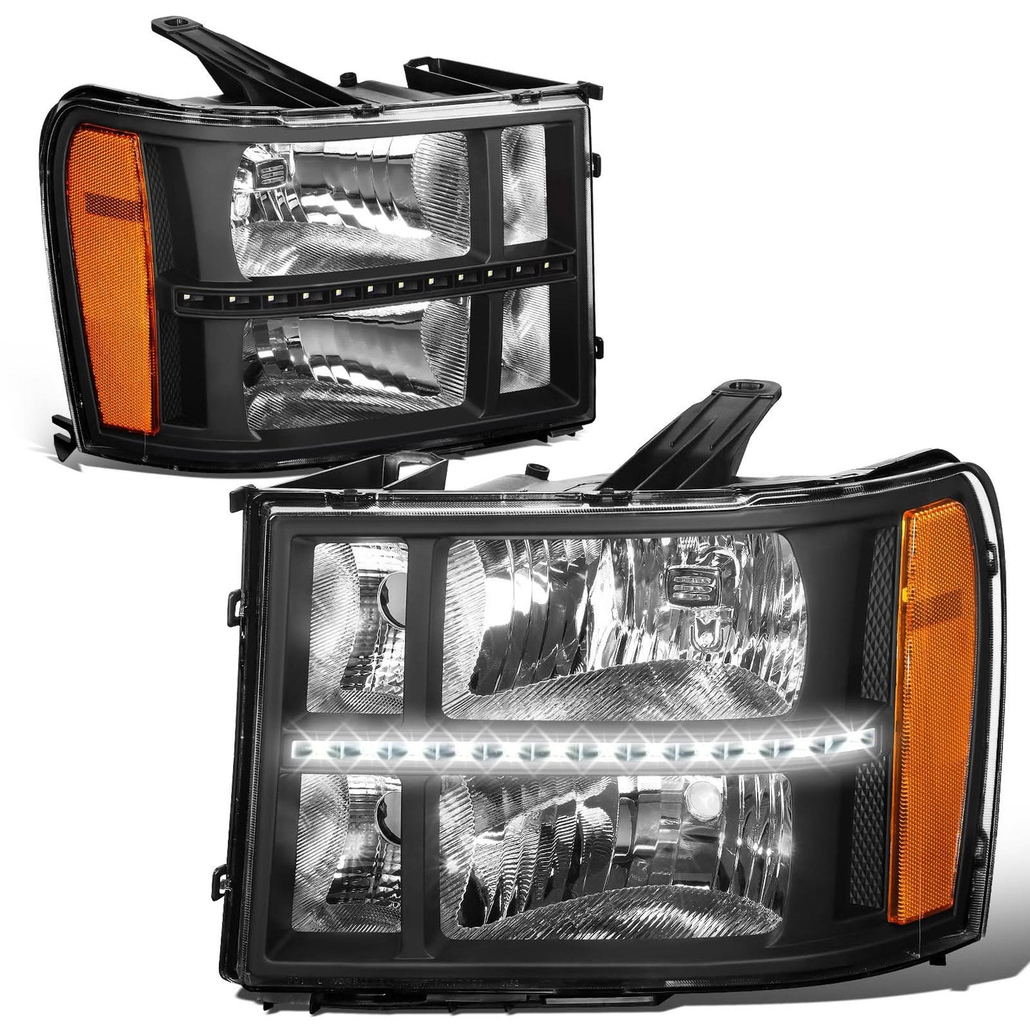 07-13 GMC Sierra 1500 / 07-14 Sierra 2500 3500 LED DRL Headlights