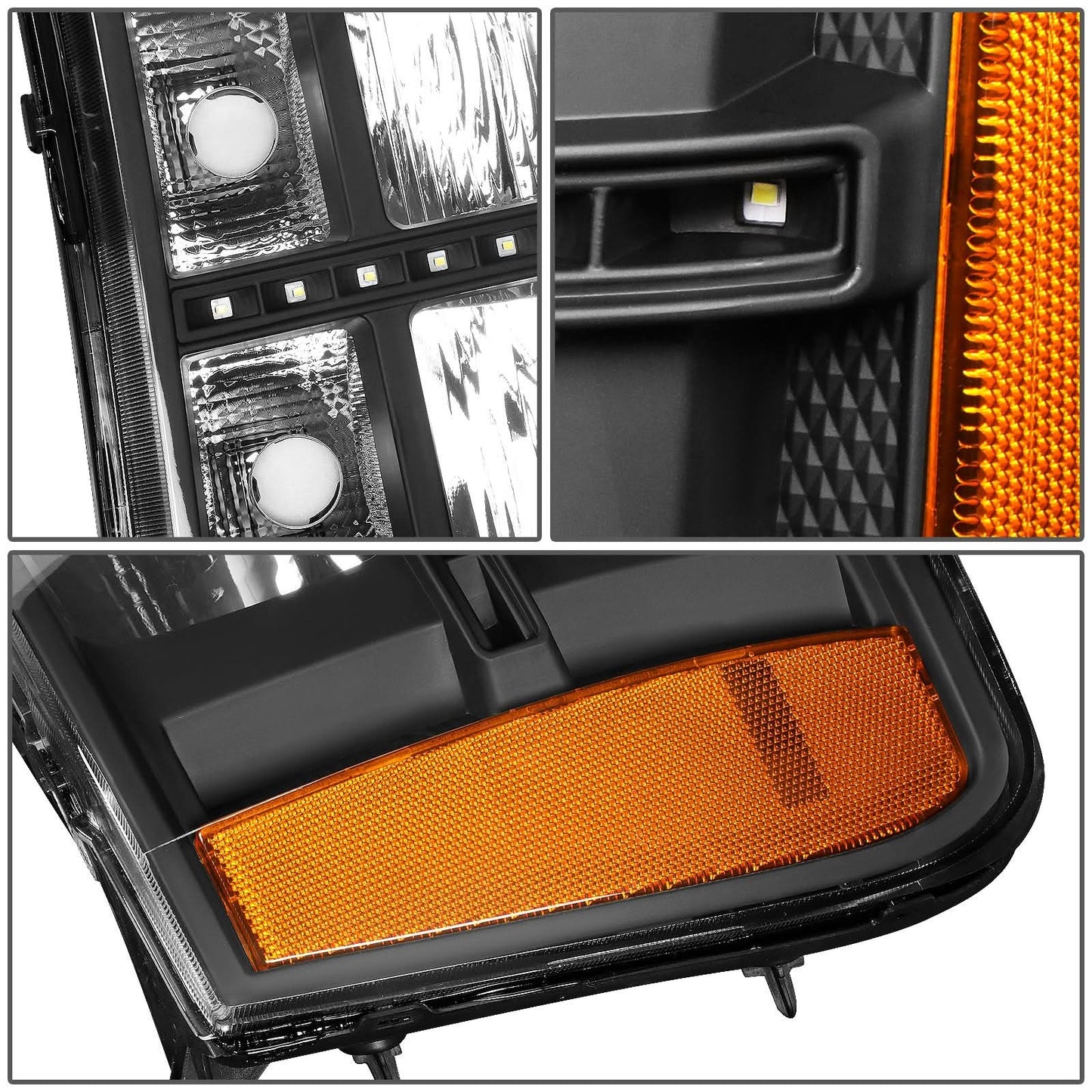 07-13 GMC Sierra 1500 / 07-14 Sierra 2500 3500 LED DRL Headlights