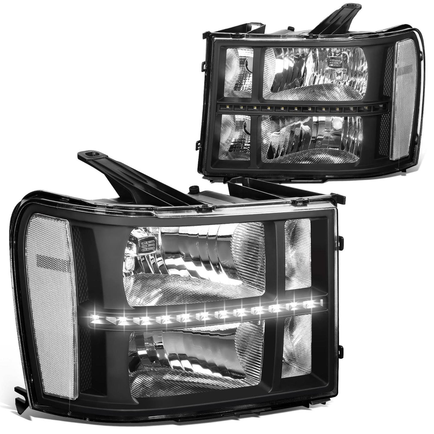 07-13 GMC Sierra 1500 / 07-14 Sierra 2500 3500 LED DRL Headlights