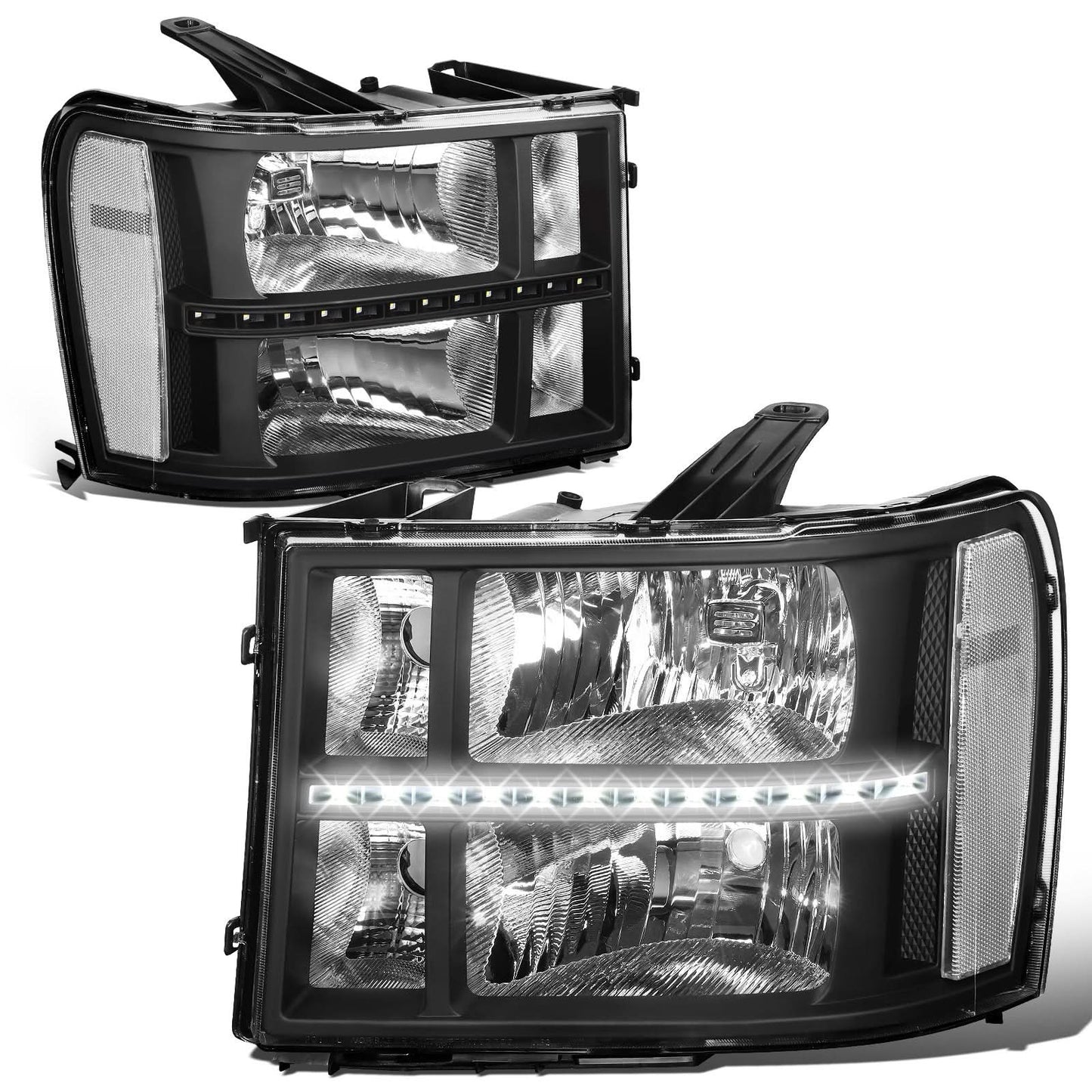 07-13 GMC Sierra 1500 / 07-14 Sierra 2500 3500 LED DRL Headlights