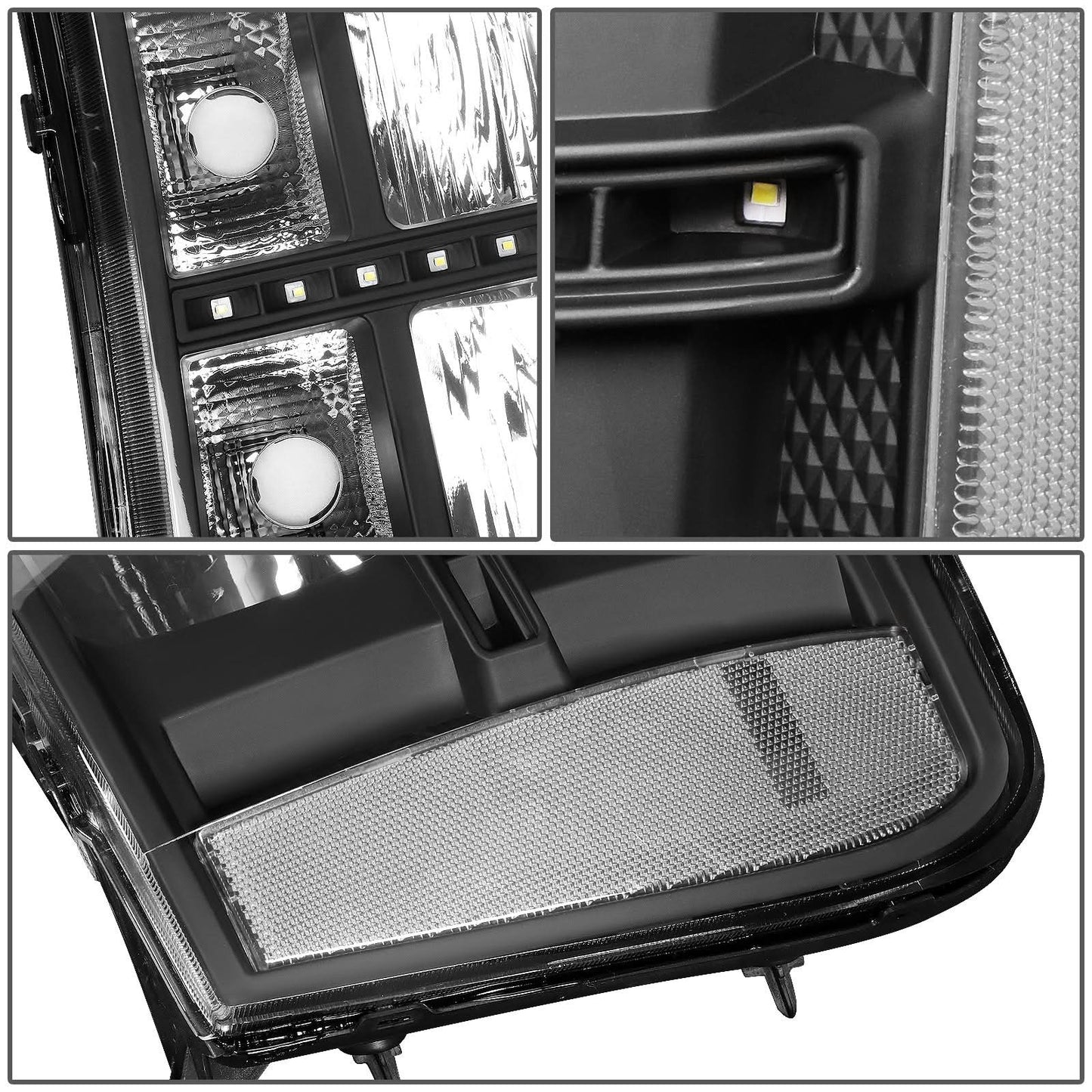 07-13 GMC Sierra 1500 / 07-14 Sierra 2500 3500 LED DRL Headlights
