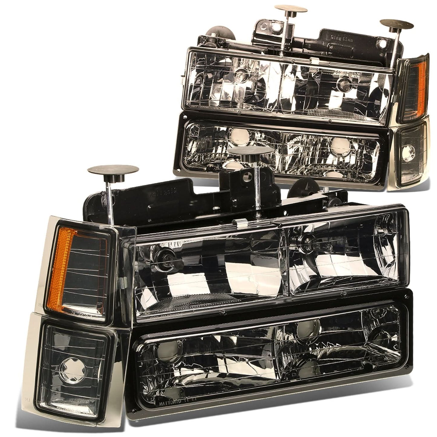 1994-1998 Chevrolet C10 Smoke Housing Headlights with Amber Corner