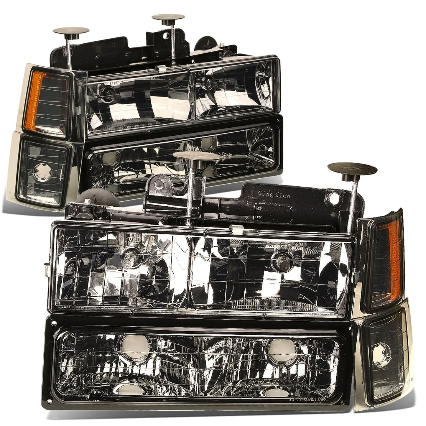 1994-1998 Chevrolet C10 Smoke Housing Headlights with Amber Corner