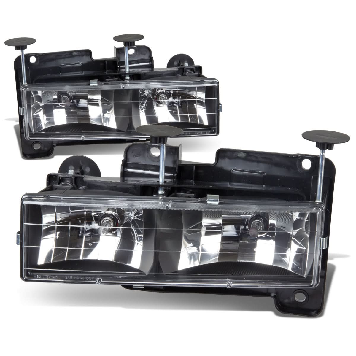88-98 Chevrolet C10 Black Housing Headlights 2PC 9005/9006
