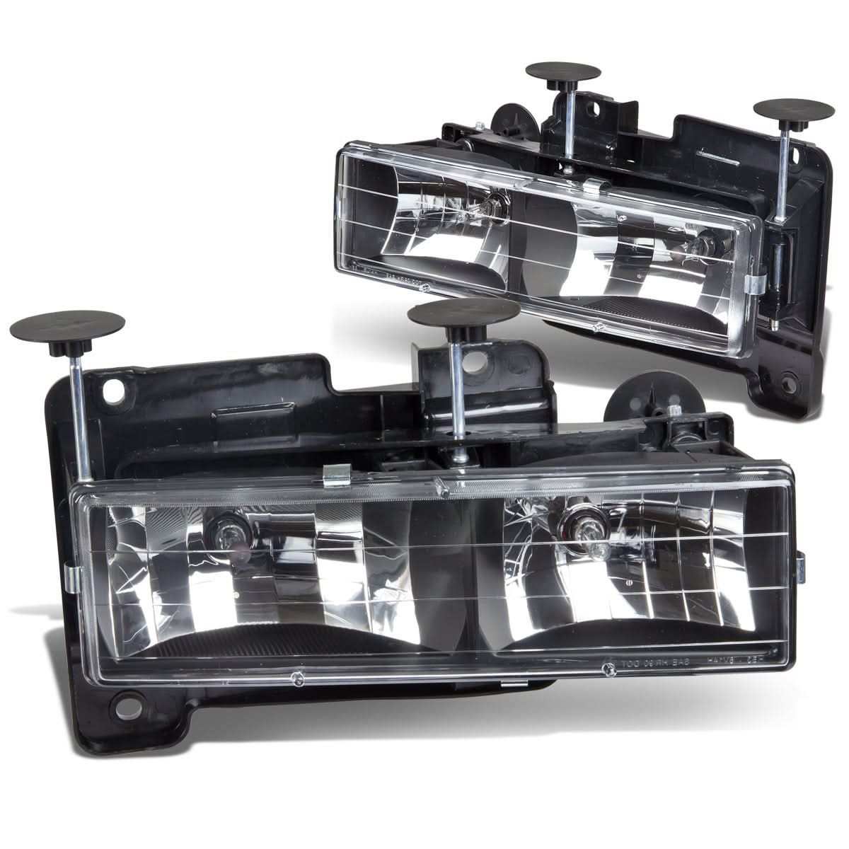 88-98 Chevrolet C10 Black Housing Headlights 2PC 9005/9006