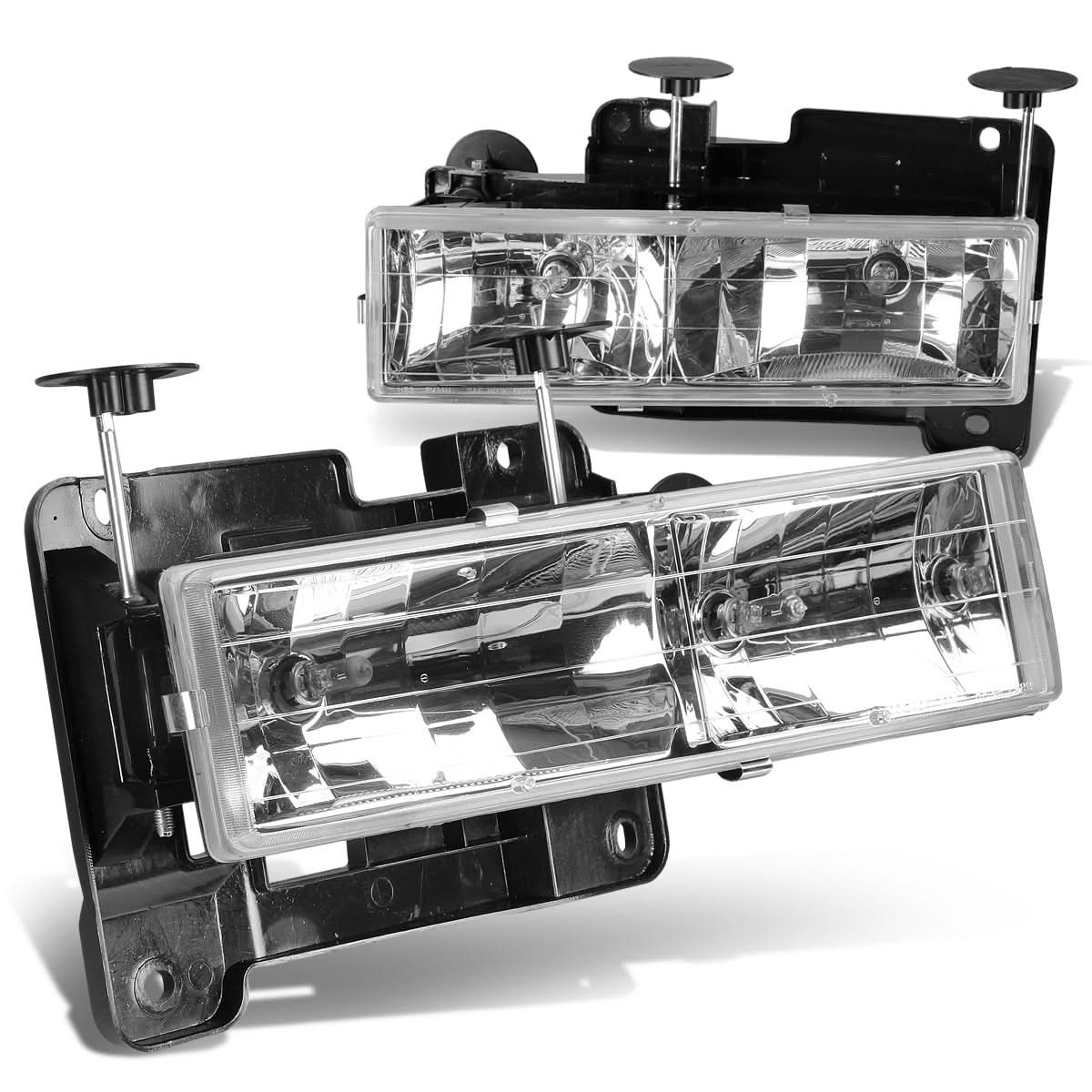 88-98 Chevrolet C10 Chrome Housing Headlights 2PC Set