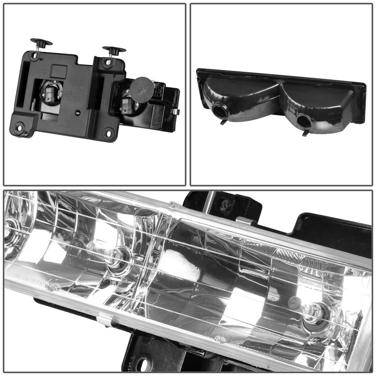 88-98 Chevrolet C10 Chrome Housing Headlights 2PC Set